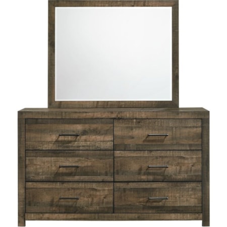 Dresser and Mirror Set