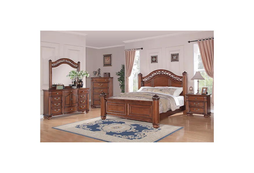 Barkley Square King Poster 5-Piece Bedroom Set by Elements at Royal Furniture