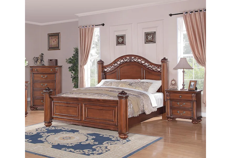 Barkley Square Queen Poster 3-Piece Bedroom Set by Elements at Royal Furniture