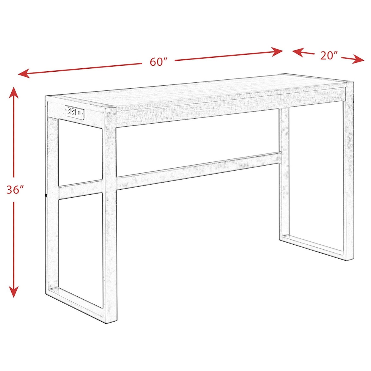 Elements Caesar Multipurpose Counter Height Bar Table Set