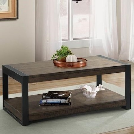 BRUTE BLACK AND BROWN COFFEE TABLE |
