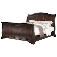 King Transitional Arched Sleigh Bed