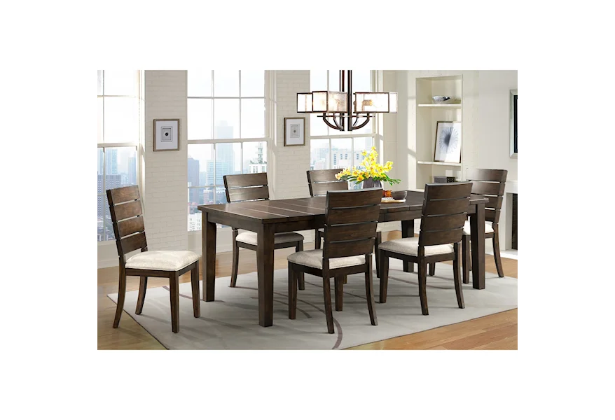 Cato Dining Set with 6 Side Chairs by Elements at Royal Furniture