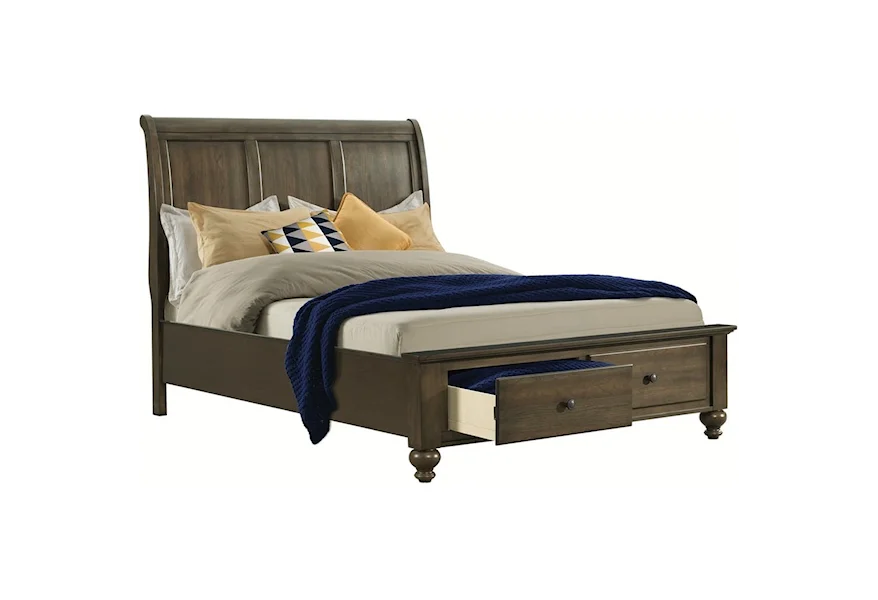 Chatham Gray Queen Sleigh Bed by Elements International at Johnny Janosik