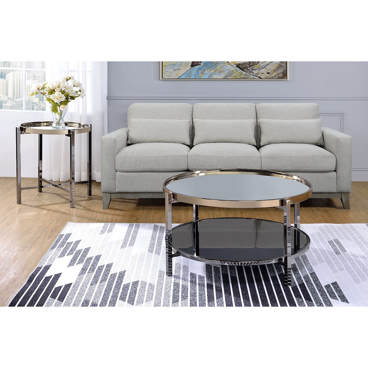 Elements International Edith 2-Piece Occasional Table Set