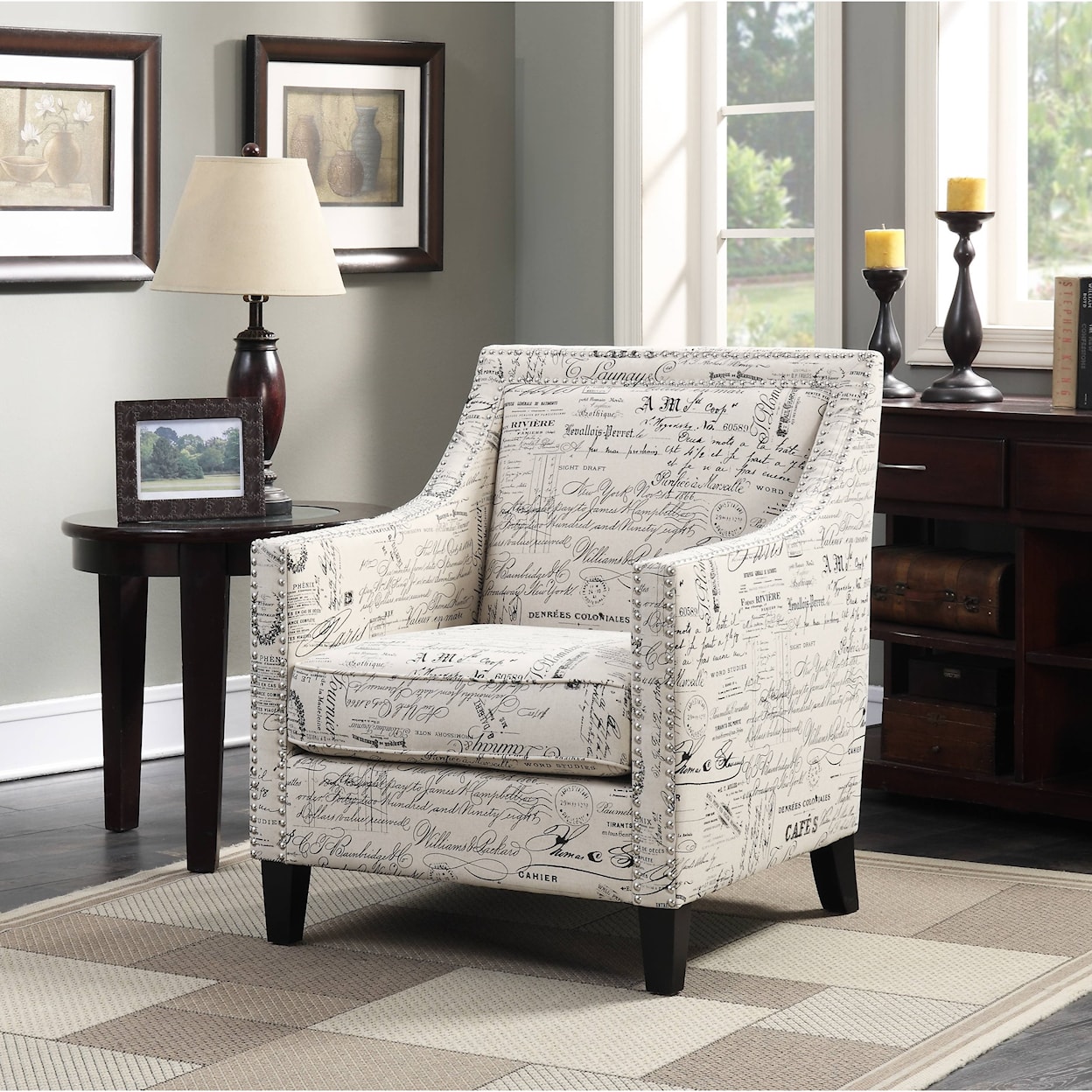 Elements International Erica Accent Chair