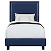 Elements International Erica Upholstered Twin Platform Bed