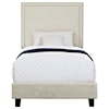 Elements International Erica Upholstered Twin Platform Bed