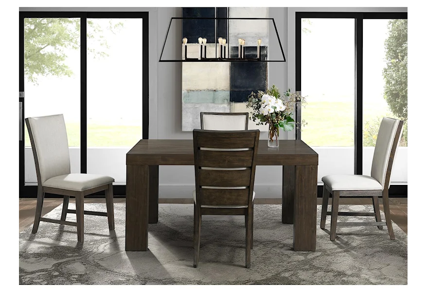 Grady Dining Table Set with 4 chairs by Elements International at Johnny Janosik