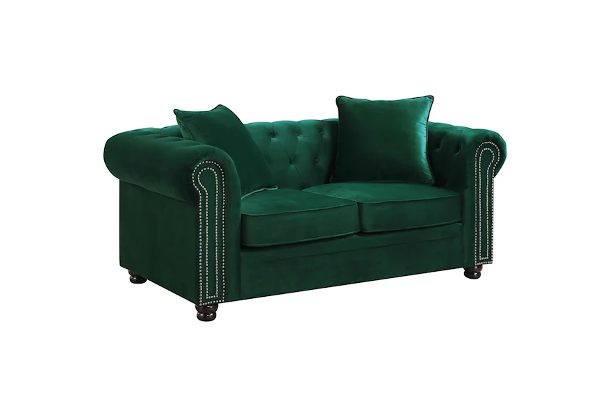 Greenwich Chesterfield Loveseat by Elements at Royal Furniture