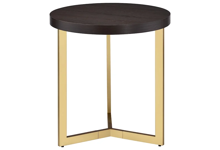 Harper Round End Table by Elements International at Sam's Appliance & Furniture