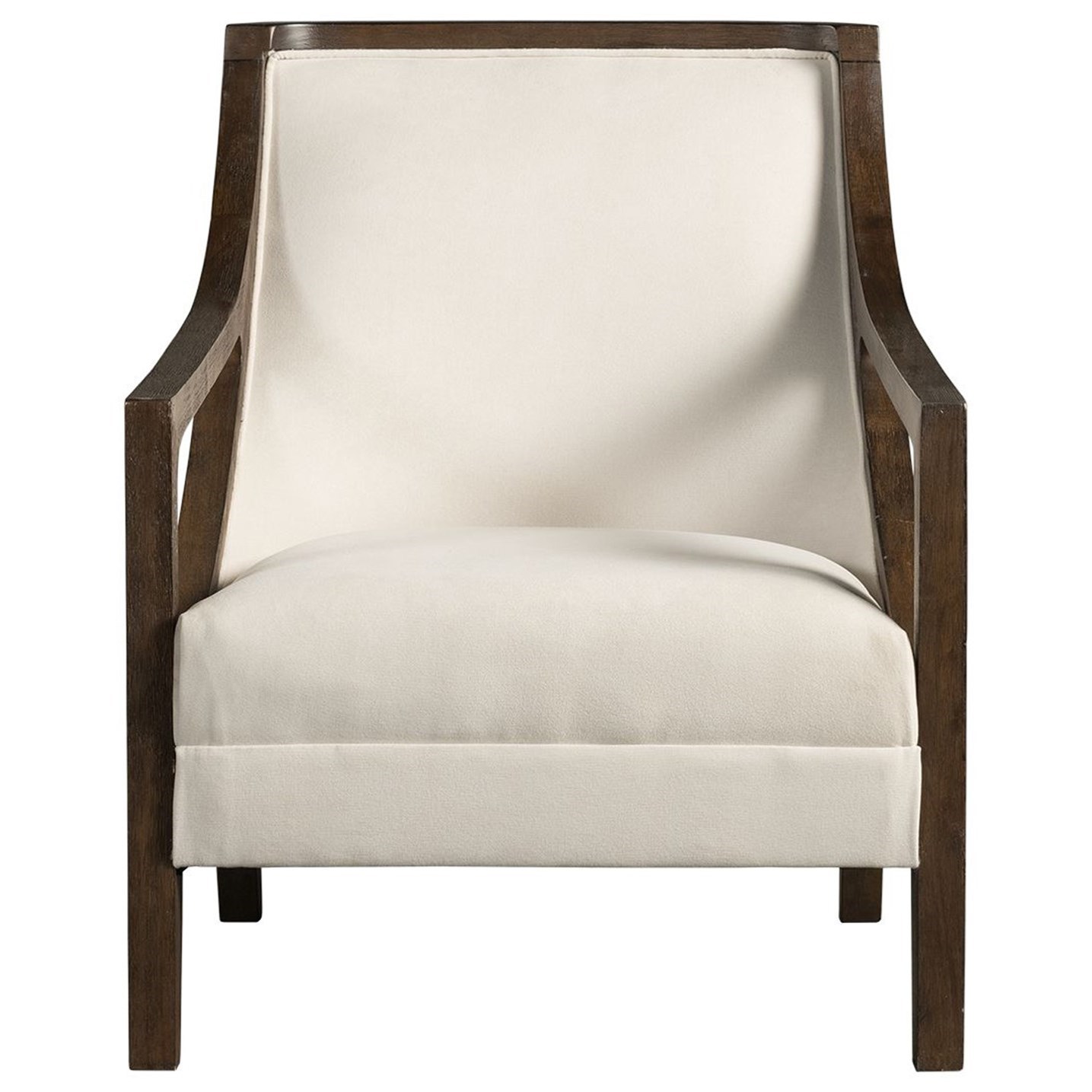 Accent Chair with Brown Frame