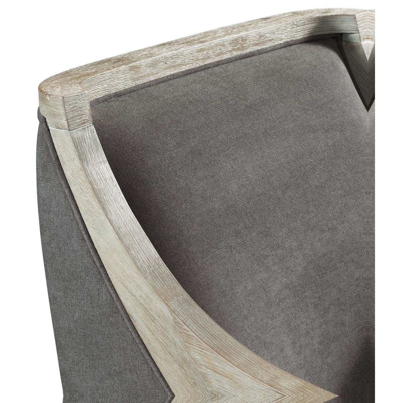 Elements International Hopkins- Accent Chair with White Wash Frame