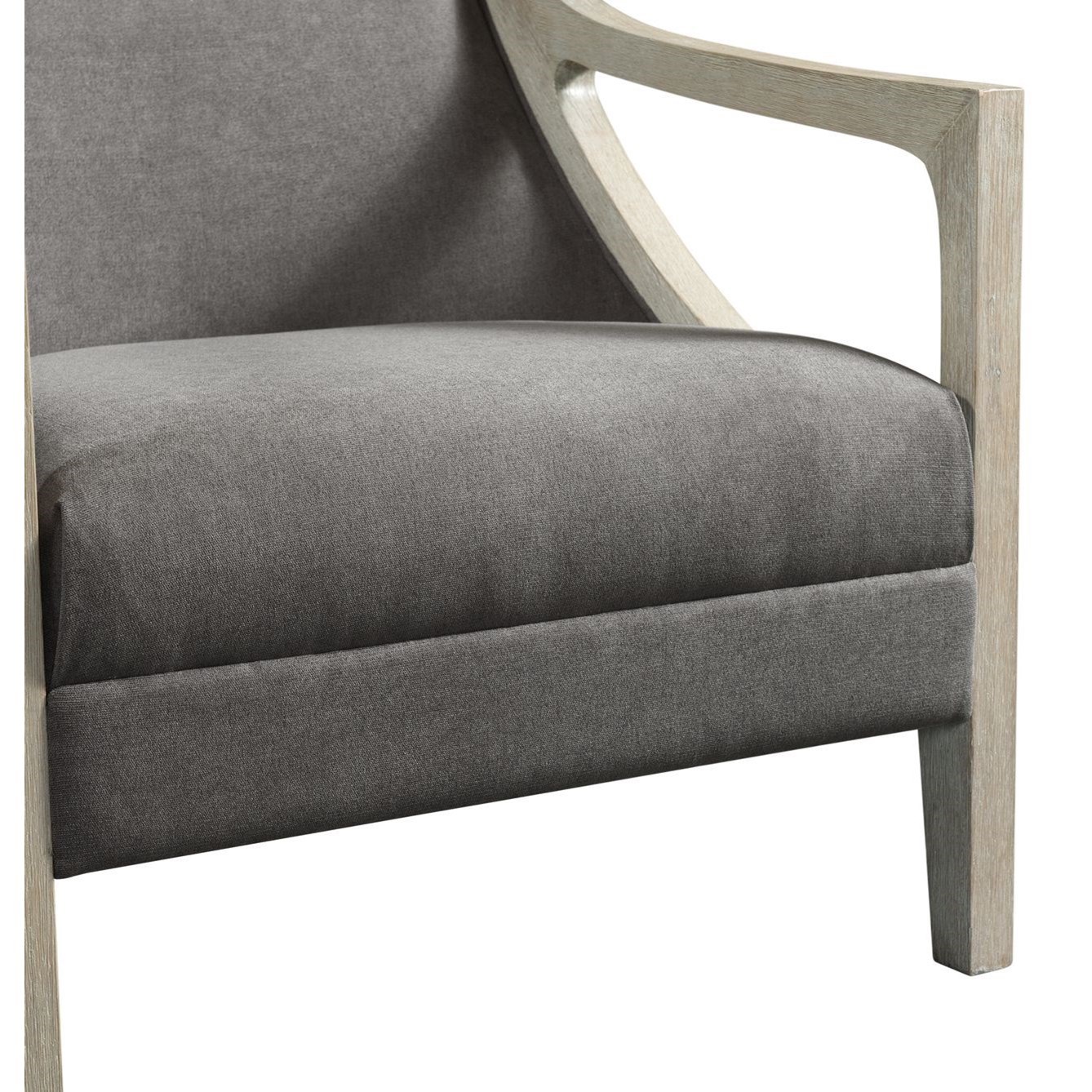 Elements International Hopkins- Accent Chair with White Wash Frame