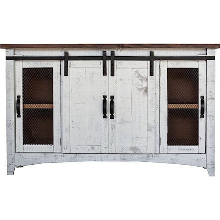 Farmhouse Style Barn Door Console