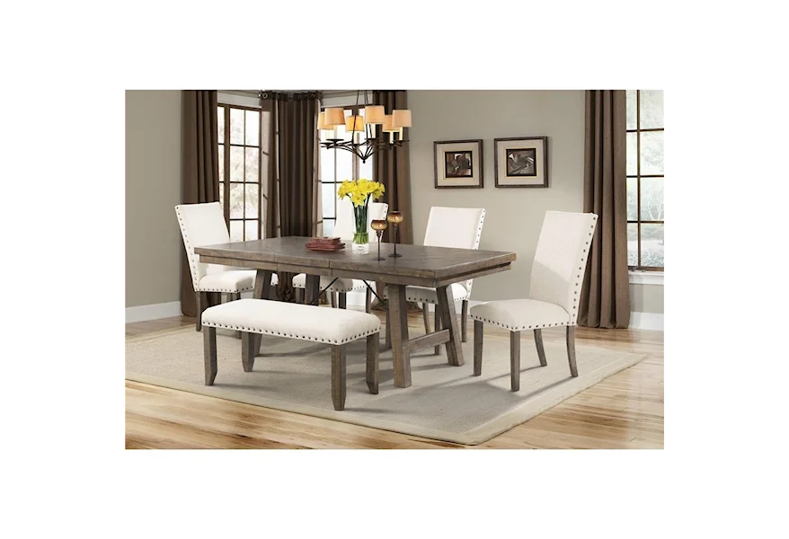 Jax Dining Set with Bench by Elements at Royal Furniture