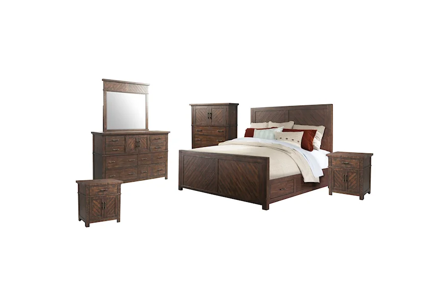 Jax 6-Piece King Bedroom Set by Elements at Royal Furniture
