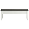 Elements International Kayla Two Tone Storage Bench w/ Grey Top