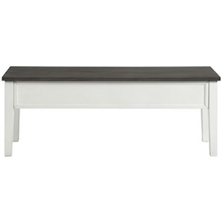 Two Tone Storage Bench w/ Grey Top