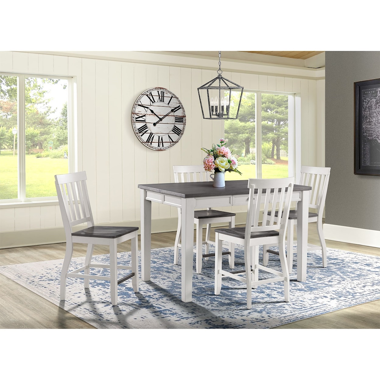 Elements Kayla 5-Piece Counter Height Dining Set