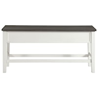 Two Tone Counter Storage Bench w/ Grey Top