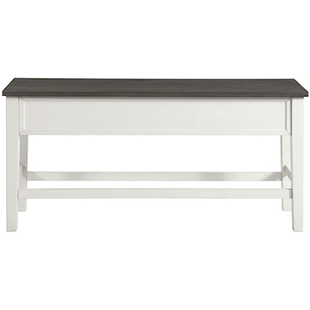 Two Tone Counter Storage Bench w/ Grey Top