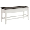 Elements International Kayla Two Tone Counter Storage Bench w/ Grey Top