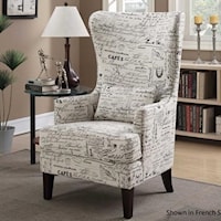 Upholstered Demi-Wing Chair