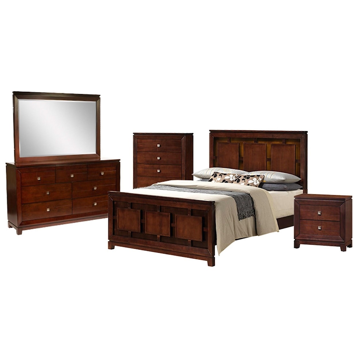 Elements International London 5-Piece Queen Bedroom Set