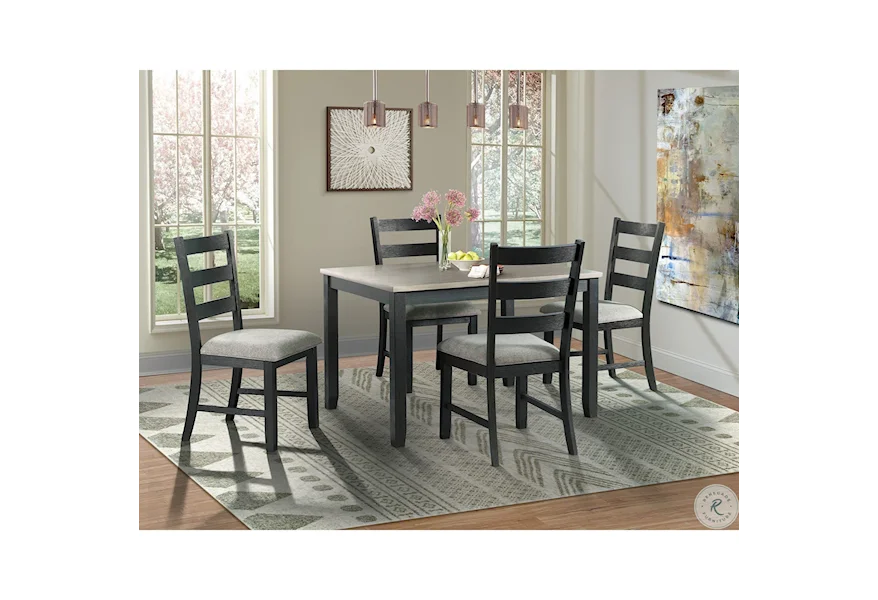 Martin Dining Table and Chair Set by Elements at Royal Furniture