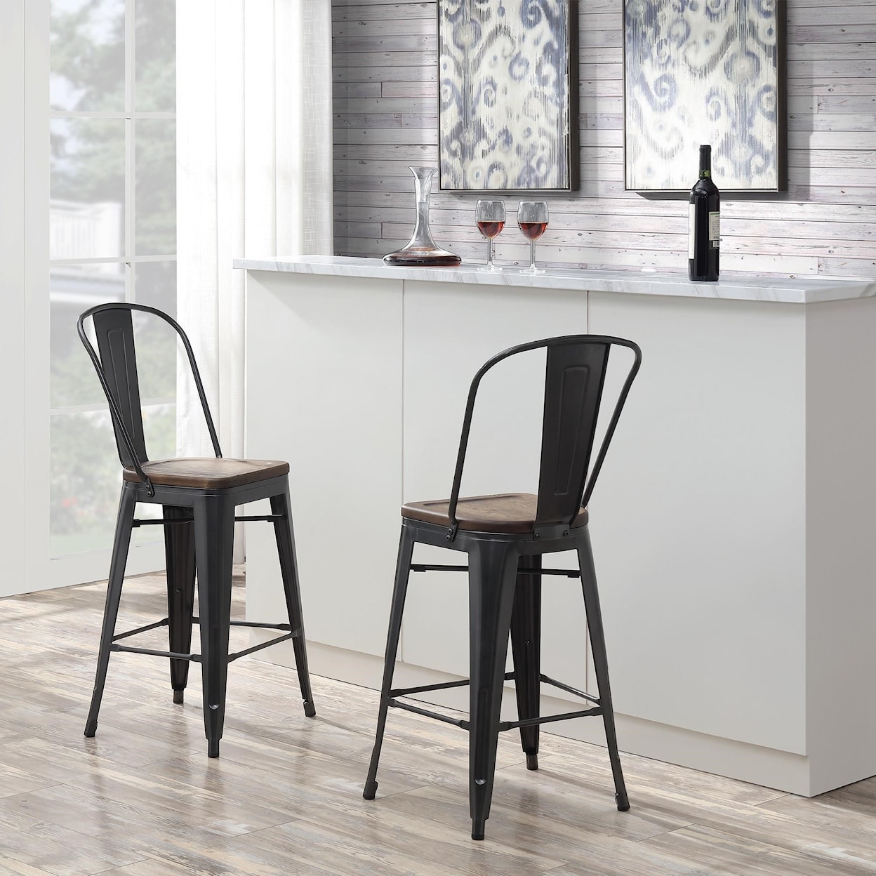 Elements International Moon Bar Stool