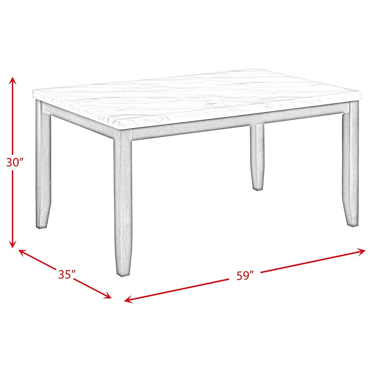 Elements International Nash 7 Piece Dining Set