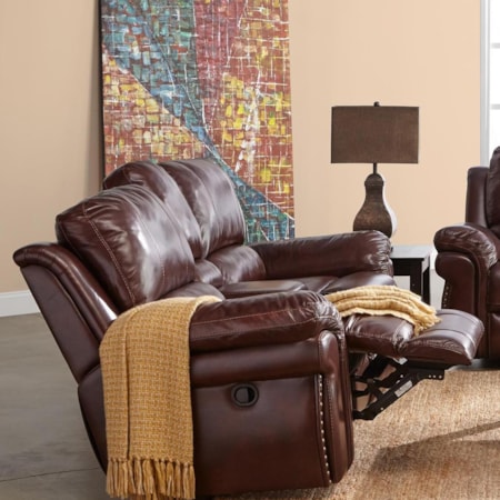 Power Motion Loveseat with Console
