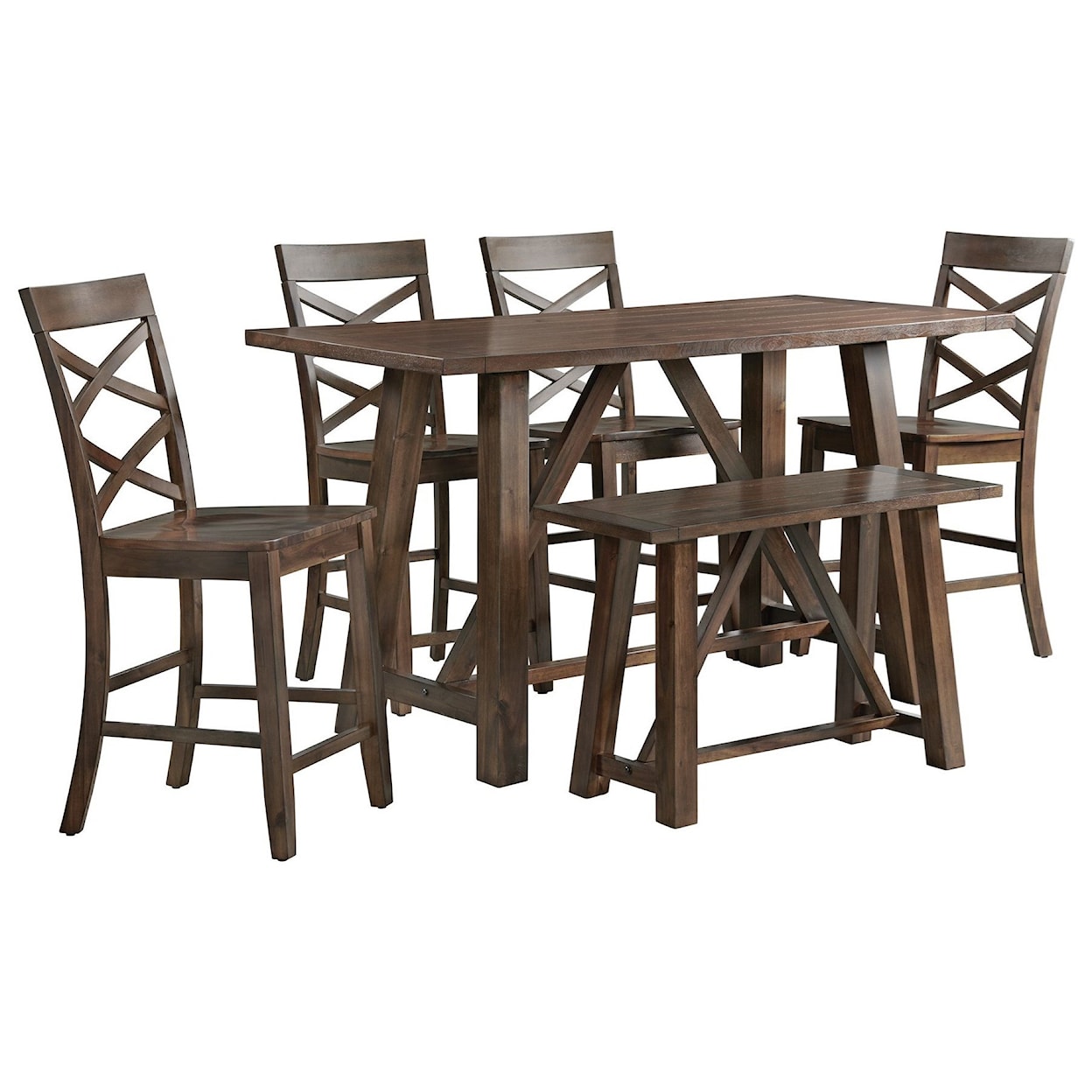 Elements International Renegade 6-Piece Pub Table Set