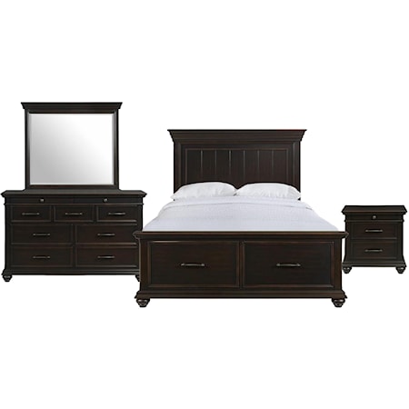 Queen Bed, Dresser, Mirror, Nightstand