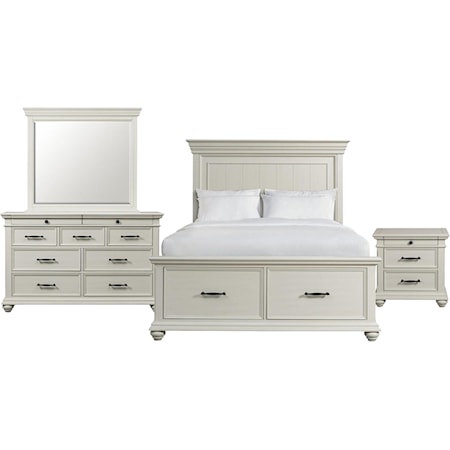 Queen Bed, Dresser, Mirror, Nightstand