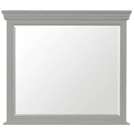 Dresser Mirror with Light Grey Trim