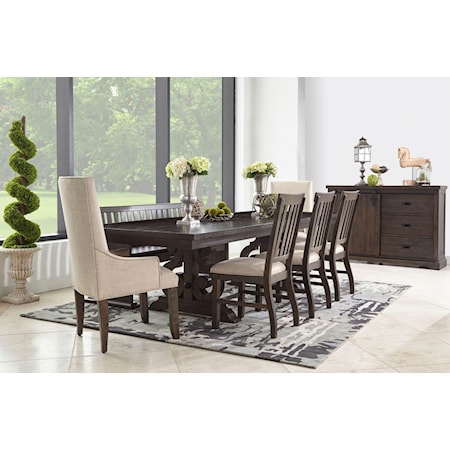 9 Piece Rectangular Dining Table and 8 Side Chair Set