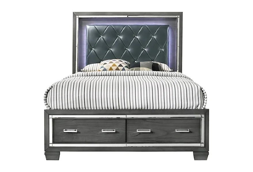 Titanium Queen Bed by Elements at Royal Furniture