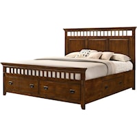 King Mission Storage Bed