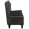 Elements International UAD300 ACCENT CHAIR CHARCOAL ACCENT CHAIR