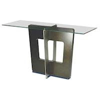 Console Table with Laser-Cut Steel Panels