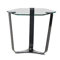 End Table with Glass Top