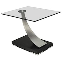 Glass Top End Table