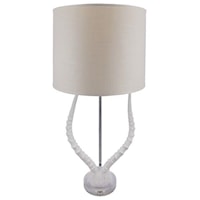 FAUX HORN 31'' HIGH 1-LIGHT TABLE LAMP