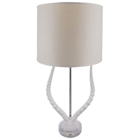 FAUX HORN 31'' HIGH 1-LIGHT TABLE LAMP