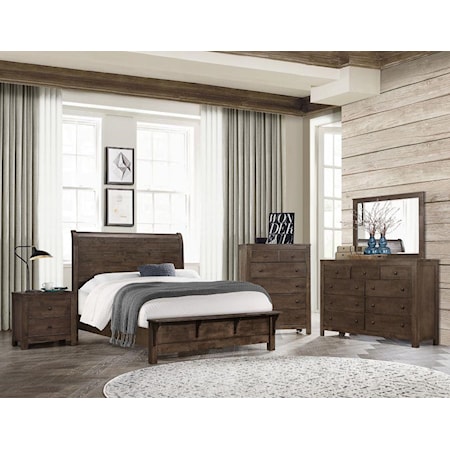 Queen Size Bed With Bench Footboard
