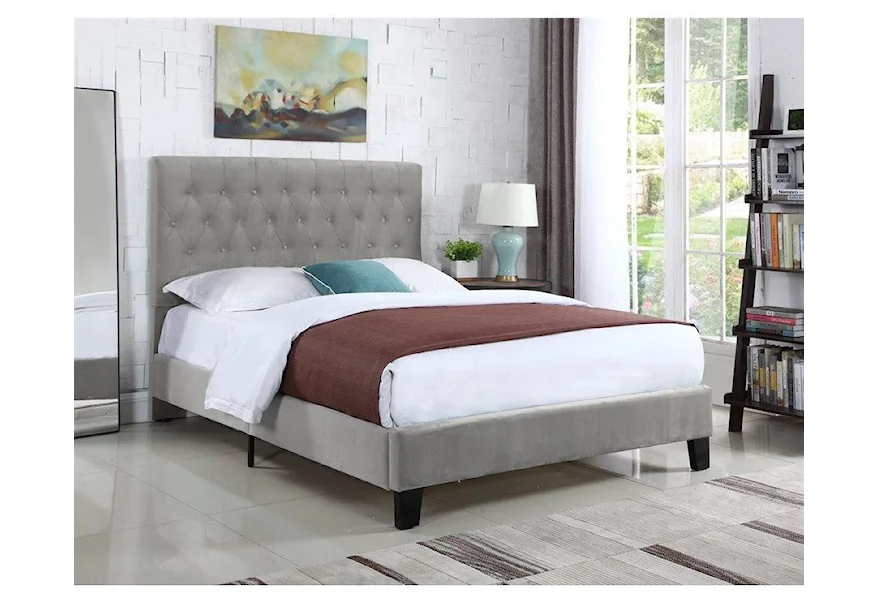 Amelia Queen Upholstered Bed by Emerald at Rife's Home Furniture