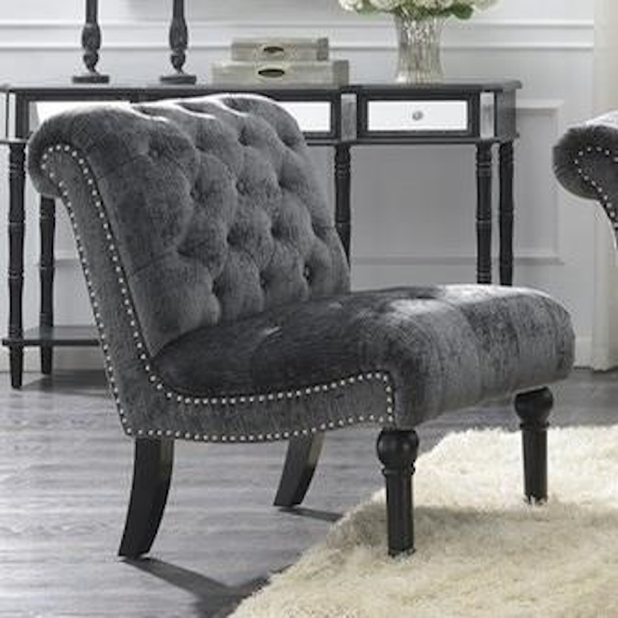 Emerald Hutton II Armless Accent Chair