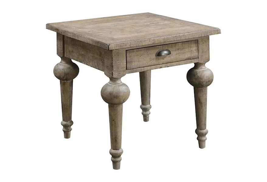 Interlude End Table Pine-Sandstone Finish Set Up by Emerald at Miller Waldrop Furniture and Decor